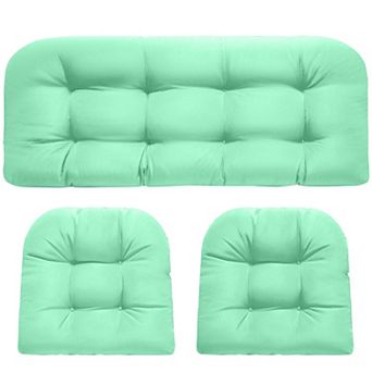 Wicker Chair Cushions Waterproof Outdoor 3 pc