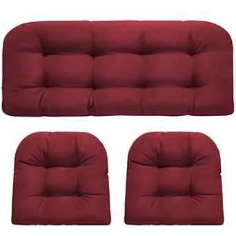 Wicker Chair Cushions Waterproof Outdoor 3 pc
