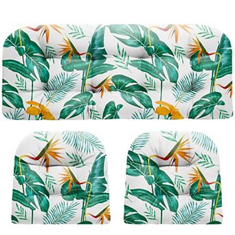 Wicker Chair Cushions Waterproof Outdoor 3 pc