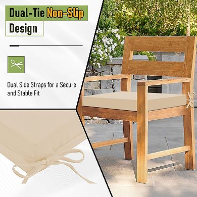 Waterproof Outdoor Chair Cushions 18.5"x16"x3" 4 Pack