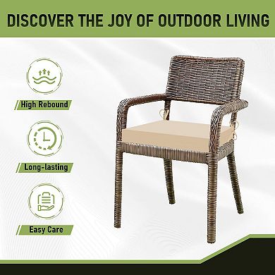 Waterproof Outdoor Chair Cushions 18.5"x16"x3" 4 Pack