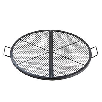 36" Foldable Fire Pit Grill Grate Heavy Duty Steel