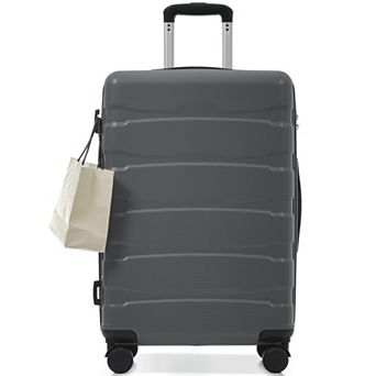 Hardshell ABS Checked Luggage Durable Expandable Travel Suitcase with Spinner Wheels TSA Lock