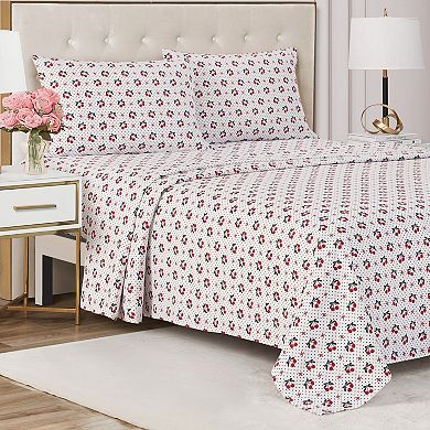 Juicy Couture Printed Microfiber Sheet Set