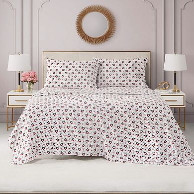 Juicy Couture Printed Microfiber Sheet Set