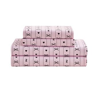 Juicy Couture Printed Microfiber Sheet Set
