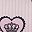 Heart Stripe Pinkblack