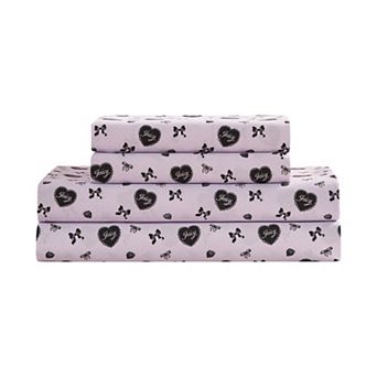 Juicy Couture Printed Microfiber Sheet Set