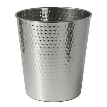 Axel Modern Minimalist Hammered Steel 2-Gallon Wastebasket