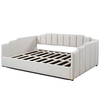 Upholstered Daybed with Underneath Storage Full Size for Bedroom Guest Room