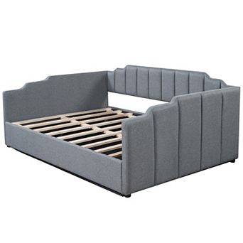 Upholstered Daybed with Underneath Storage Full Size for Bedroom Guest Room