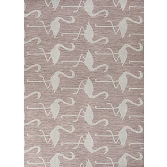 Liana Casual Coastal Flamingos Two-Tone Indoor/Outdoor Area Rug