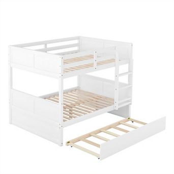 Full Over Full Bunk Bed with Twin Size Trundle