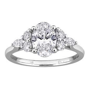 Stella Grace Rhodium Over 14k White Gold 1 5/8 Carat T.W. Lab-Grown Diamond Engagement Ring