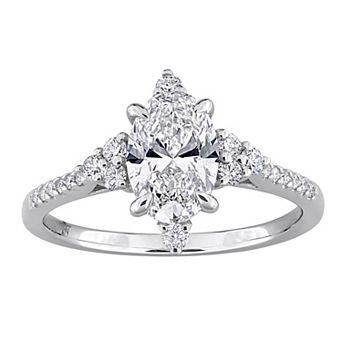 Stella Grace Rhodium Over 14k Gold 1 1/2 Carat T.W. Lab-Grown Diamond Engagement Ring