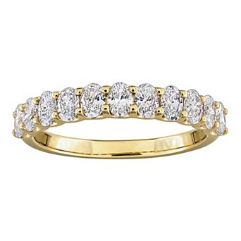 Stella Grace 14k 1 Carat T.W. Oval Lab-Grown Diamond Semi-Eternity Anniversary Band