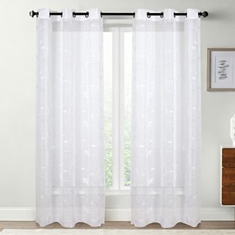 Sonoma Goods For Life® 2-Pack Floral Embroidery Window Curtains