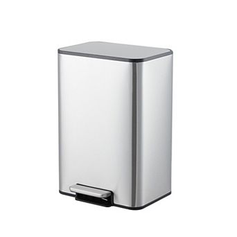 Volkmi Stainless Steel Step Slim Trash Can, Odor, Fingerprint Resistant, Removable Inner Bucket
