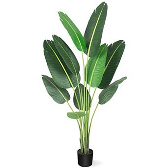1 pc Artificial Tropical Banana Tree with Realistic Leaves for Indoor Outdoor Home Decor