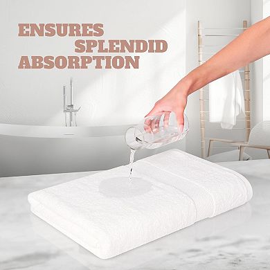 Classic Small Lightweight Bath Towels, Cotton Towel Set for Bathroom 22x44 inch - 6 Pack