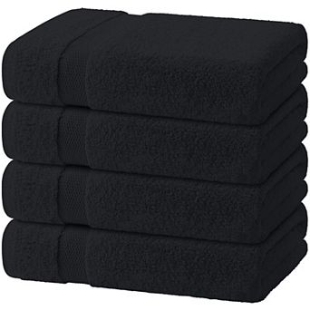 White Classic 100% Cotton Bath Towels 27x54" - Soft Towels for Bathroom, Shower, Hotel, Spa - 4 Pack