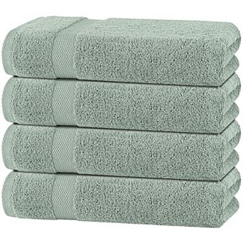 White Classic 100% Cotton Bath Towels 27x54" - Soft Towels for Bathroom, Shower, Hotel, Spa - 4 Pack