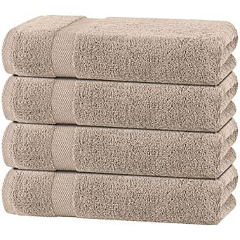 White Classic 100% Cotton Bath Towels 27x54" - Soft Towels for Bathroom, Shower, Hotel, Spa - 4 Pack
