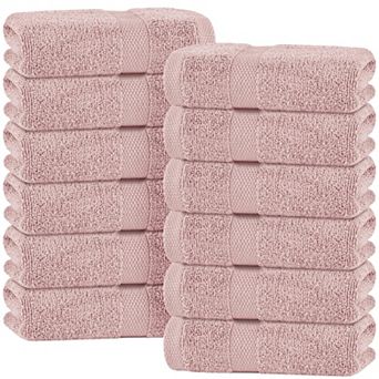 White Classic Premium Cotton Hand Towels Bulk for Bath, Gym, Kitchen, Spa, 12 Pack, 16x27"