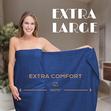 White Classic Soft Bath Sheet Towels - Cotton Luxury Bath Towels Extra Large 35x70" - 2 Pack