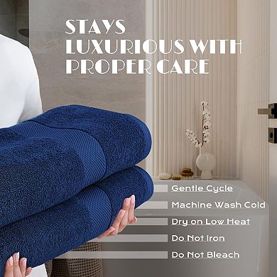 White Classic Soft Bath Sheet Towels - Cotton Luxury Bath Towels Extra Large 35x70" - 2 Pack