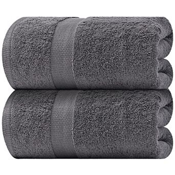 White Classic Soft Bath Sheet Towels - Cotton Luxury Bath Towels Extra Large 35x70" - 2 Pack