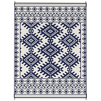 Pnronnc Outdoor Patio Rug 9x12 Reversible Waterproof Camping Carpet with Carry Bag