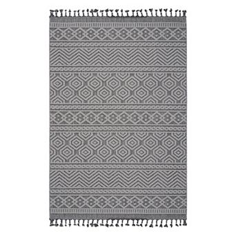 Pnronnc Geometric Indoor Outdoor Area Rug Non-Shedding Carpet for Patio Living Room Entryway