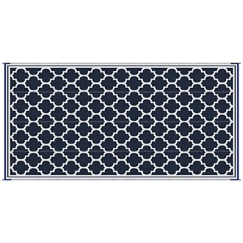 Pnronnc Reversible Outdoor Rug 9x18 Waterproof RV Camping Patio Mat