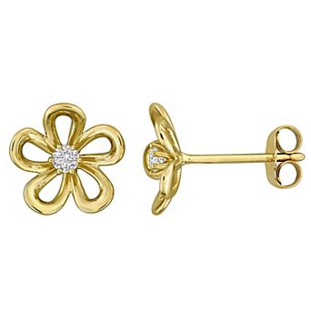 Stella Grace 14k Gold 1/3 Carat T.W. Lab-Grown Diamond Flower Stud Earrings