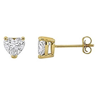 Stella Grace 14k Gold 1 Carat T.W. Lab-Grown Diamond Heart Stud Earrings