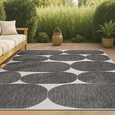 Rayna Modern Geometric Organic Shapes Indoor/Outdoor Area Rug