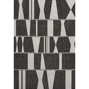 Odette Modern Geometric Abstract Two-Tone Indoor/Outdoor Area Rug