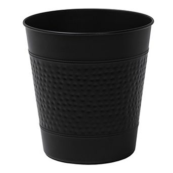 Riley Modern Classic Hammered Steel Accent 2-Gallon Wastebasket