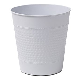 Riley Modern Classic Hammered Steel Accent 2-Gallon Wastebasket