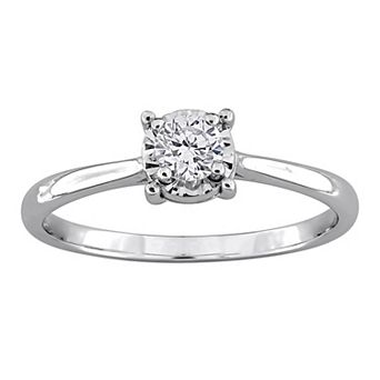 Stella Grace Sterling Silver 1/4 Carat T.W. Lab-Grown Diamond Solitaire Ring