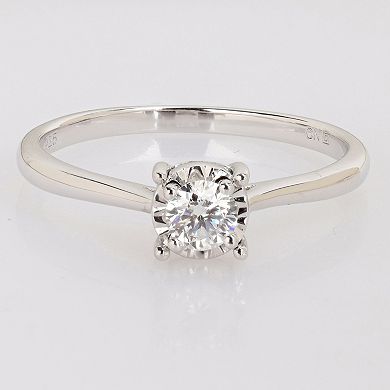 Stella Grace Sterling Silver 1/4 Carat T.W. Lab-Grown Diamond Solitaire Ring