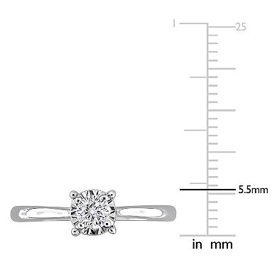 Stella Grace Sterling Silver 1/4 Carat T.W. Lab-Grown Diamond Solitaire Ring