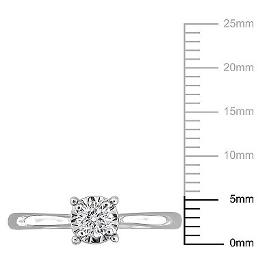 Stella Grace Sterling Silver 1/4 Carat T.W. Lab-Grown Diamond Solitaire Ring