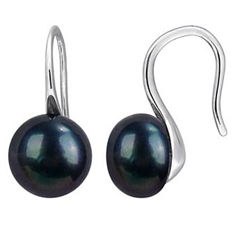 Stella Grace Freshwater Cultured Pearl Button Shepherd Hook Earrings