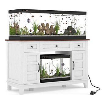 Farmhouse Aquarium Stand for 35-55 Gallon Fish Tanks Fish Tank Cabinet for Aquatic Pets & Terrariums