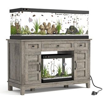Farmhouse Aquarium Stand for 35-55 Gallon Fish Tanks Fish Tank Cabinet for Aquatic Pets & Terrariums