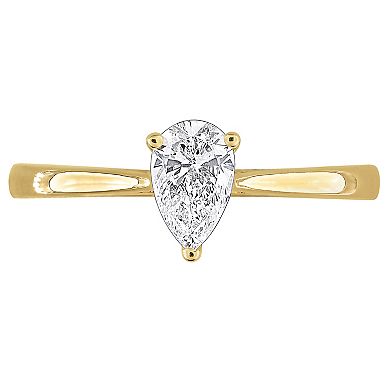 Stella Grace Sterling Silver 1/2 Carat T.W. Lab-Grown Diamond Solitaire Ring