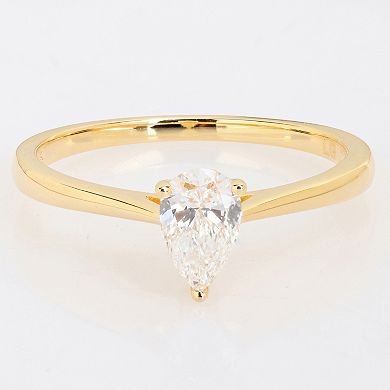 Stella Grace Sterling Silver 1/2 Carat T.W. Lab-Grown Diamond Solitaire Ring