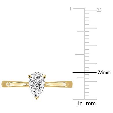 Stella Grace Sterling Silver 1/2 Carat T.W. Lab-Grown Diamond Solitaire Ring